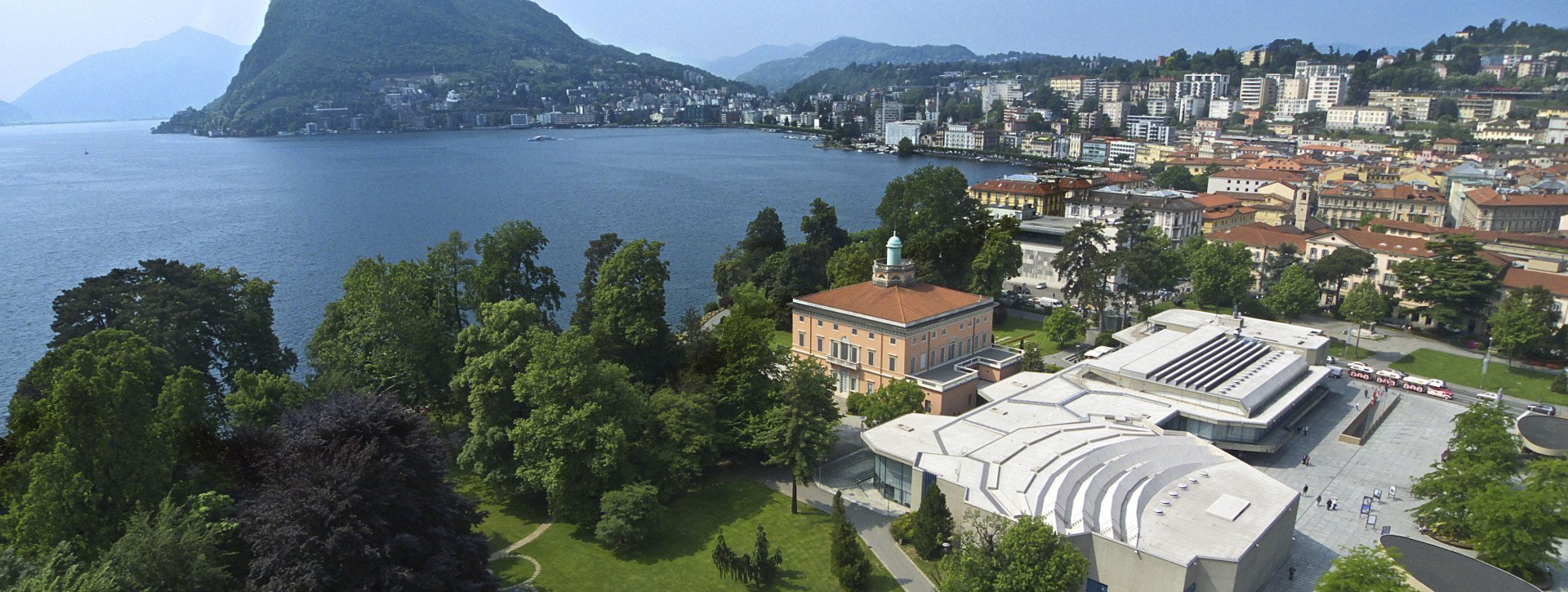 The Convention Centre Lugano is placed at the Lugano Lake