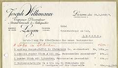Document de commande daté de 1949 pour des meubles en chêne et de l'ameublement