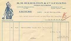 Facture commerciale de 1932 avec illustration d'un homme en turban et détails de vente de thé