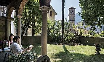 People sitting in the garden