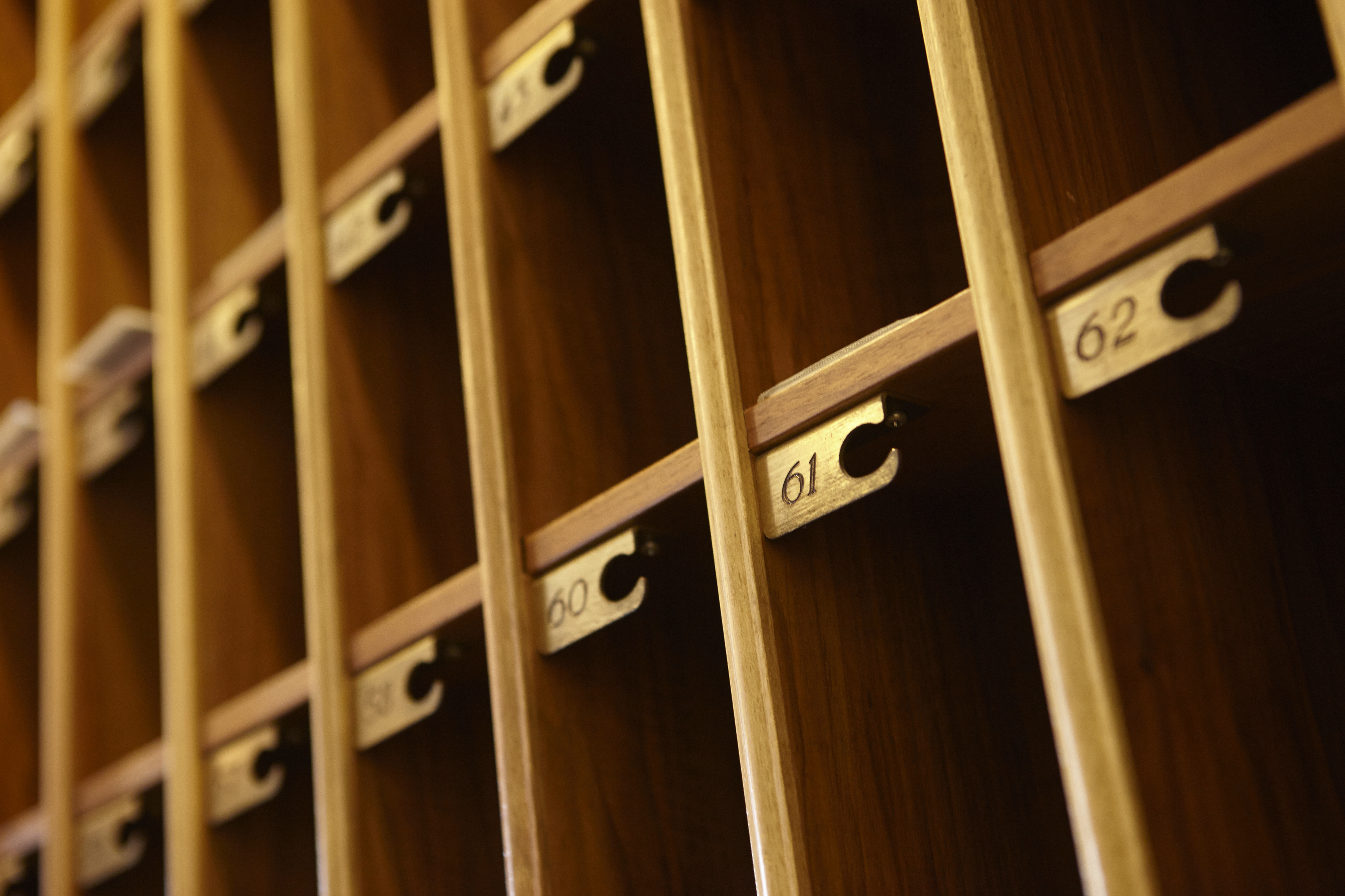 Mailboxes in the International au Lac Historic Lakeside Hotel