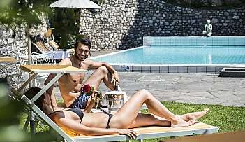 Relaxing by the Poolside