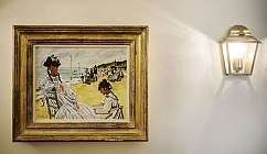 Dipinto di donne sulla spiaggia