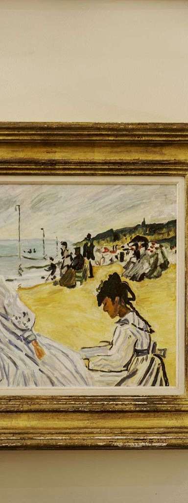 Dipinto di donne sulla spiaggia
