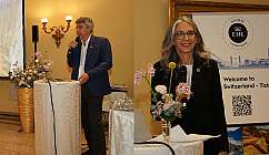 Roberto e Alessandra Schmid in occasione del giubileo dell'hotel