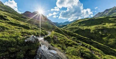 Green mountains in Switzerland