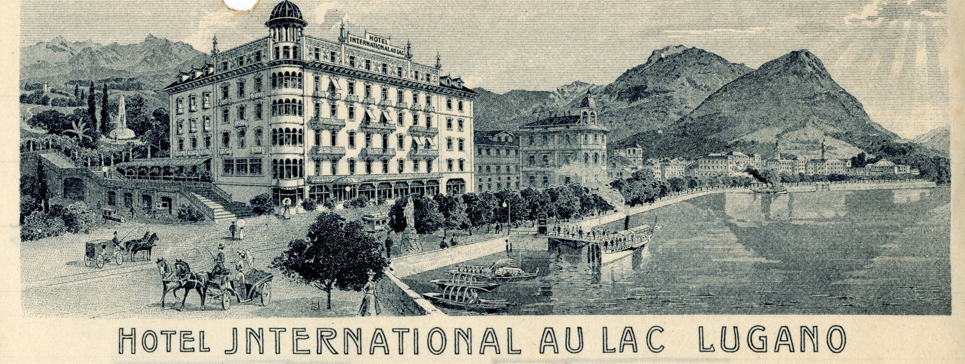 Antic picture of the International au Lac Historic Lakeside Hotel Lugano