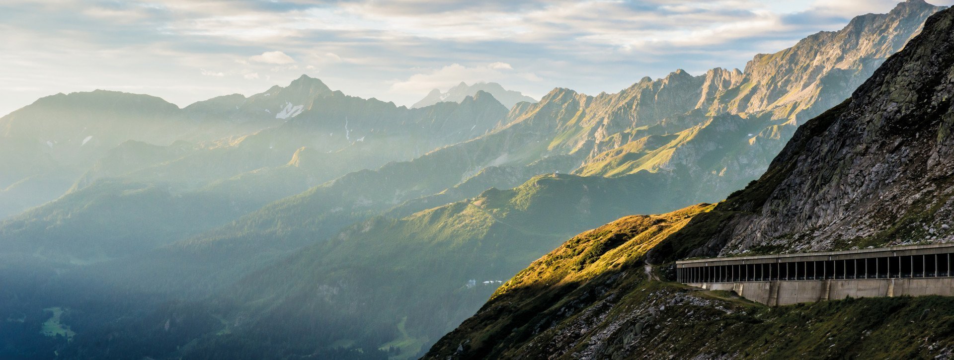 The mountains in the morning light